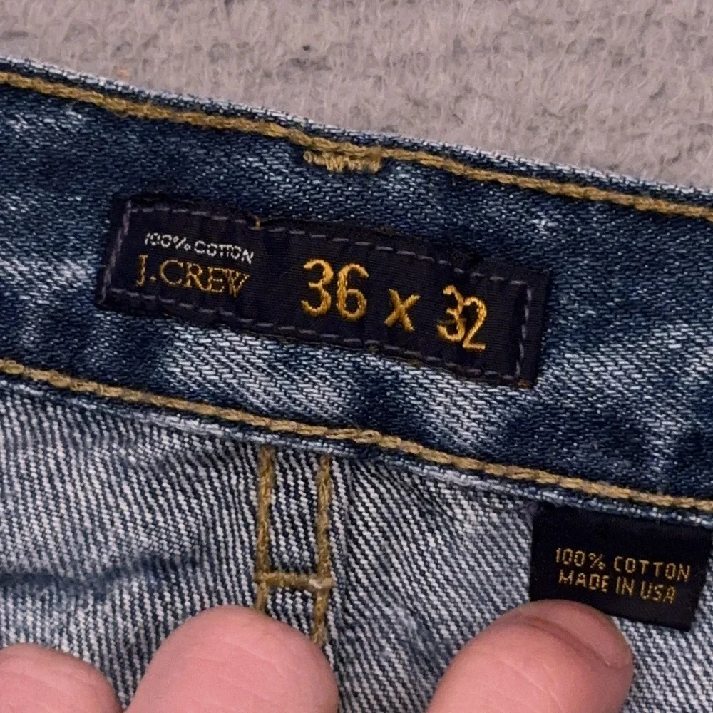 Vintage J.CREW Jeans Men's 35x31 Blue Classic Button Fly Heavyweight Made in USA